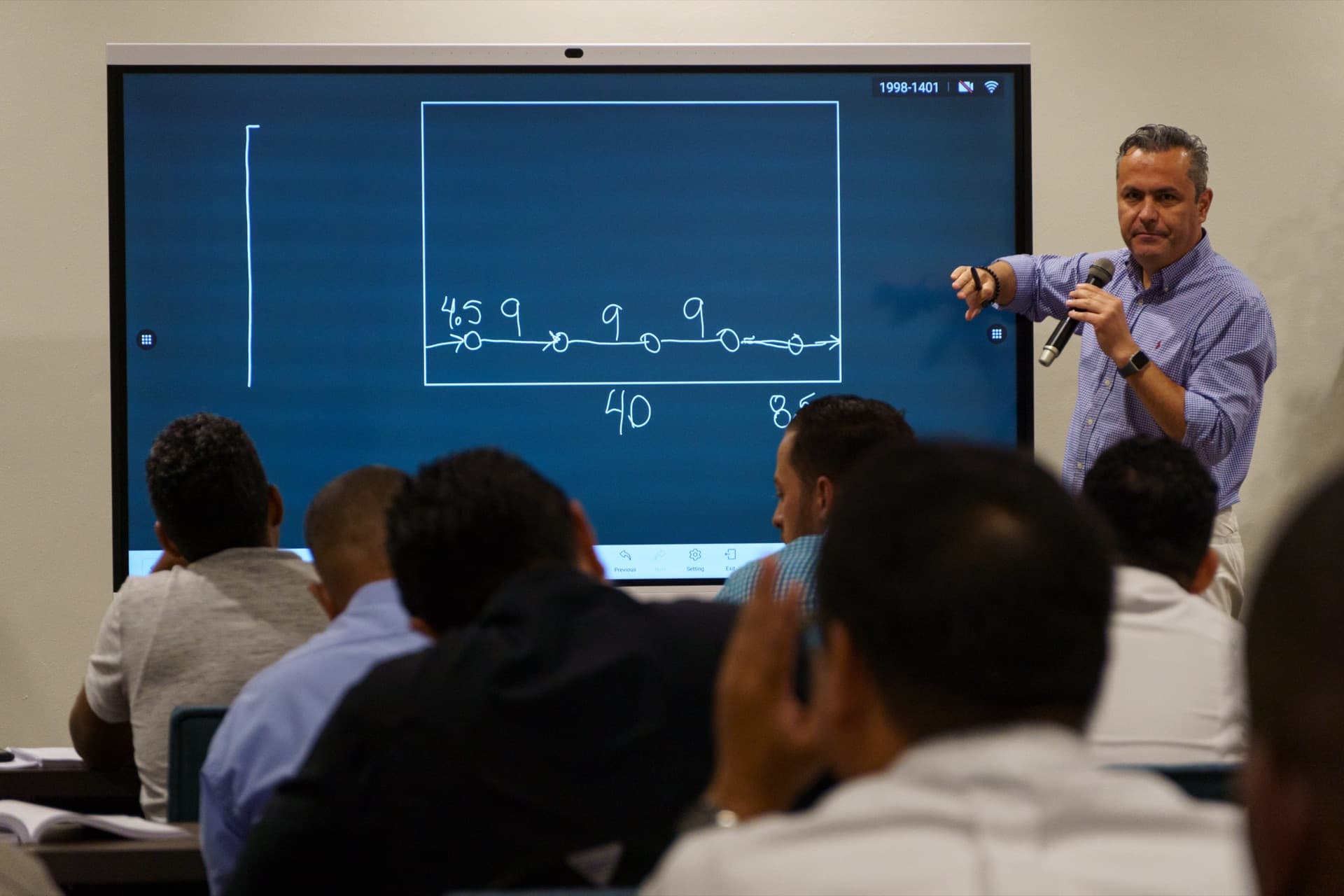 Fire alarm design classroom session at Firetech Academy