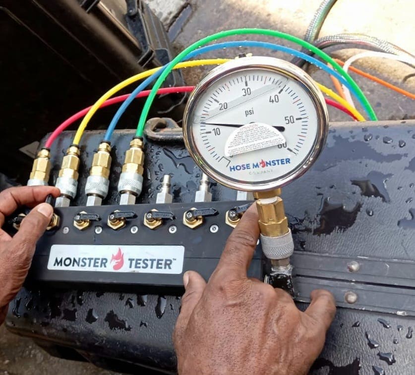 Medición de presión con equipo Hose Monster